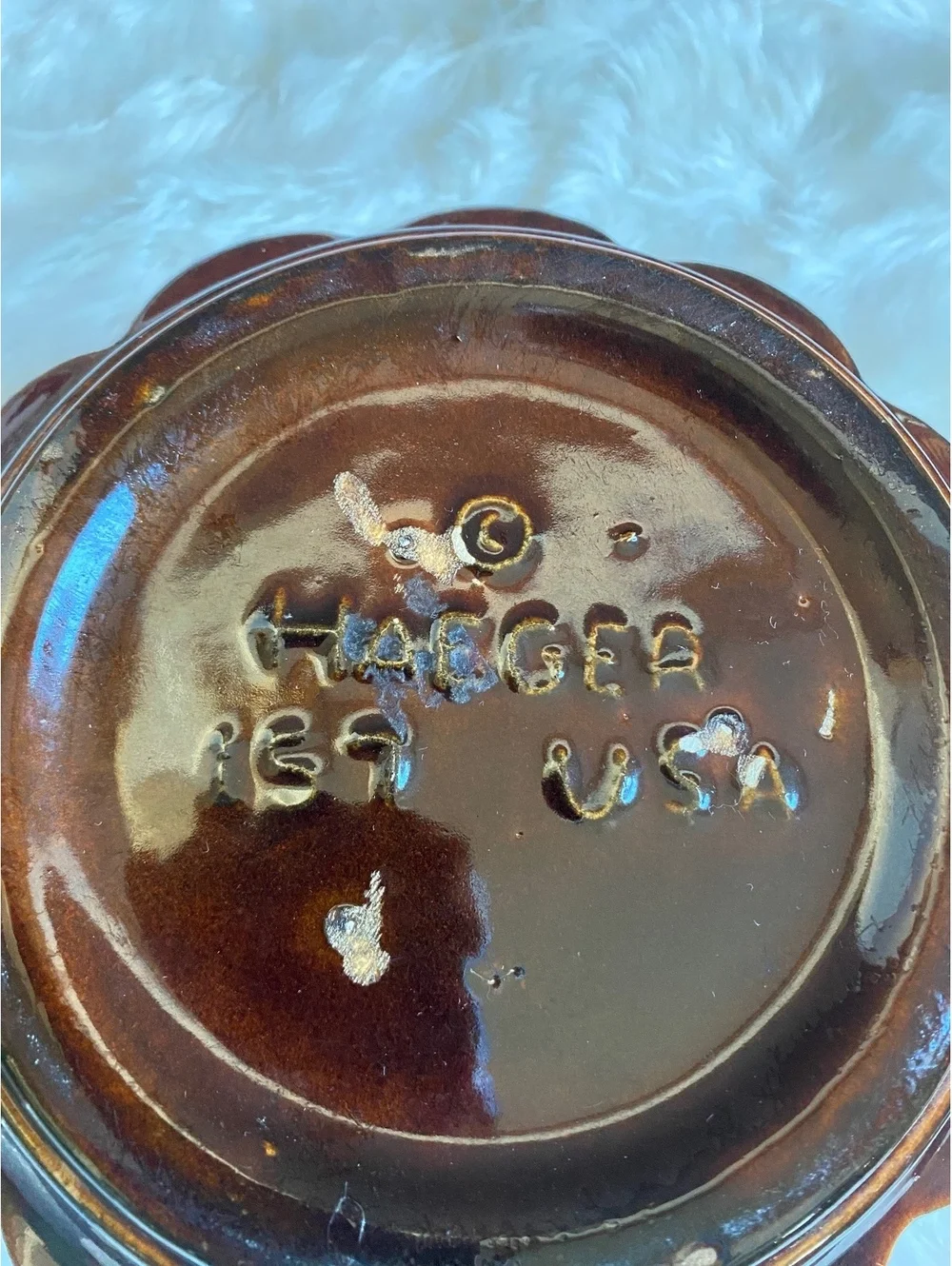 Haggar Vintage USA Brown Ceramic Bowl